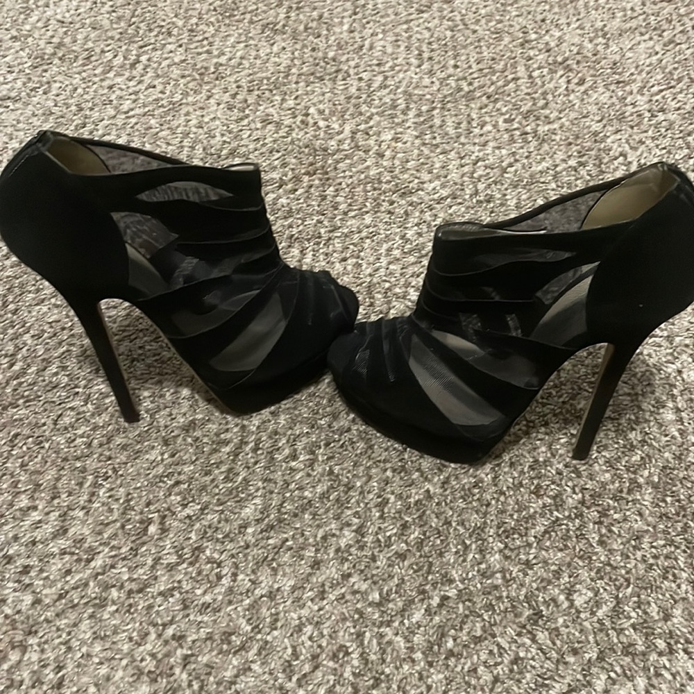 Authentic Jimmy Choo Mesh/Suede Booties sz 38.5